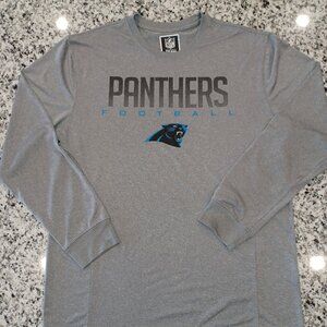 Carolina Panthers Football Performance Lg Long Sleeve Gray NFL Team Apparel